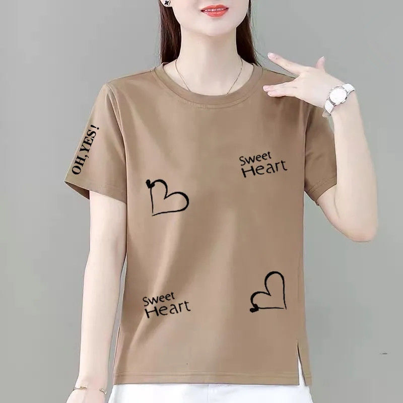 Women's Korean Style Crop Tops Casual Short-sleeve Plus Size T-shirt