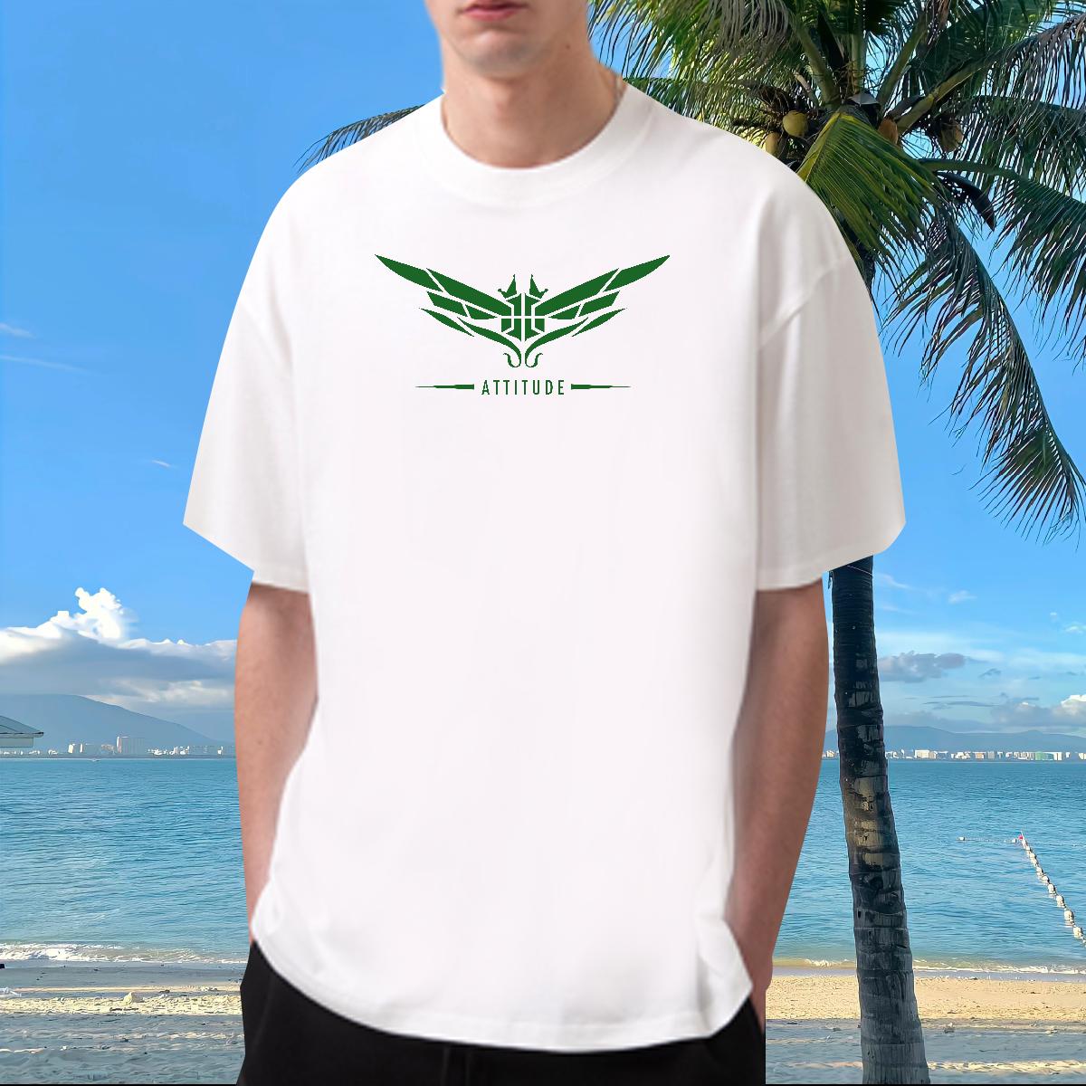 Fashion New T-Shirts for Men Wing 230g Cotton Custom Anime Tshirt for Man Woman Beach Crew Neck Cotton Breathable Cool Tees Shirts