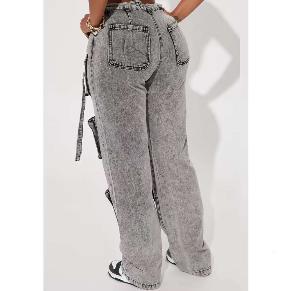 2024 fashion trend flare skinny plus size women's clothing jeans pants trousers jumpsuit wholesale for women high waist denim