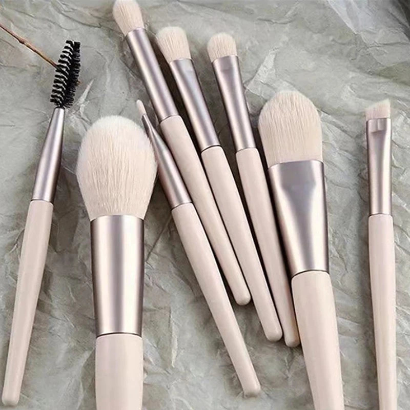 8-piece professional makeup brush set cosmetic powder eye shadow basic powder blusher mixed concealer cosmetic tool brush 240715