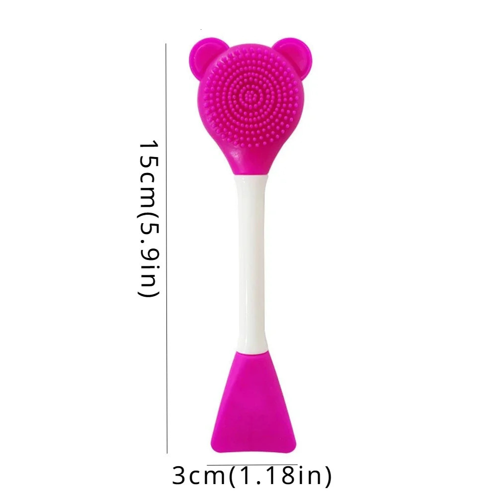 cleanser pore cleaner exfoliator cute bear shaped silicone cleansing brush scrub brush skin care tools 240715