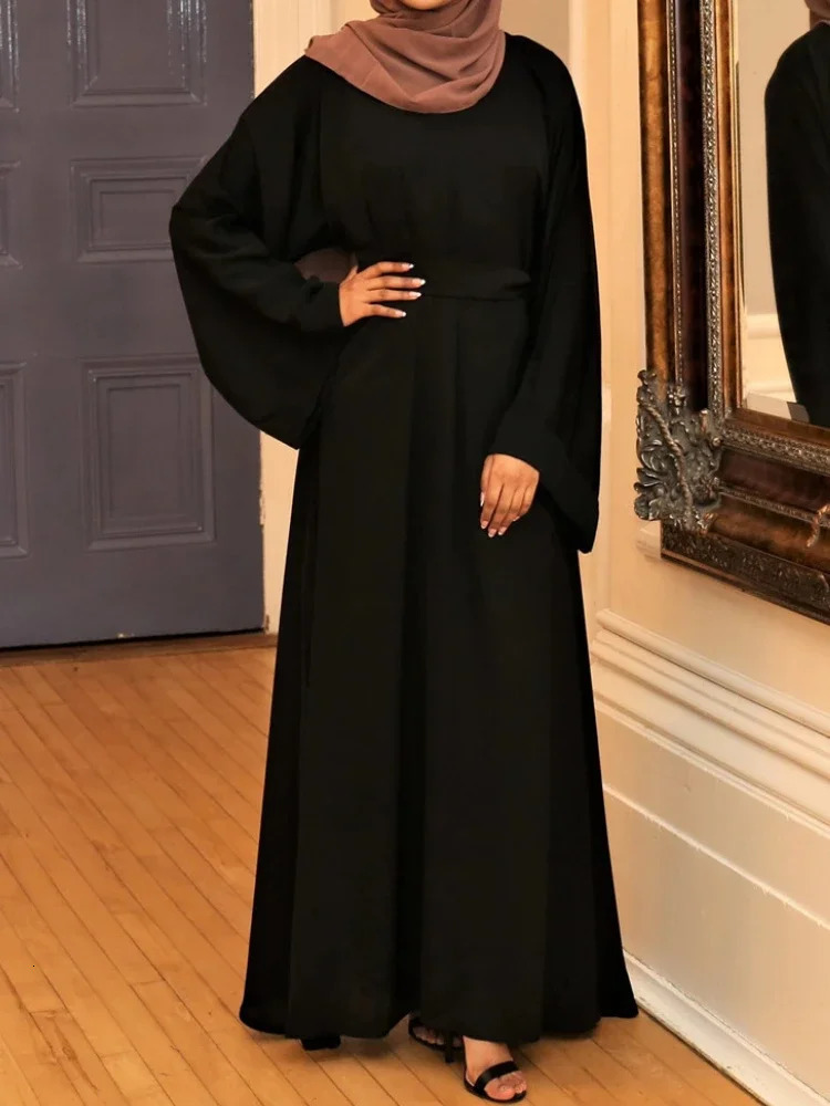 Abaya Muslim Long Dress Ramadan Women Clothing Dubai Turkey Kaftan Robe Longue Musulmane Vestidos Largos Thin Clothes 240715