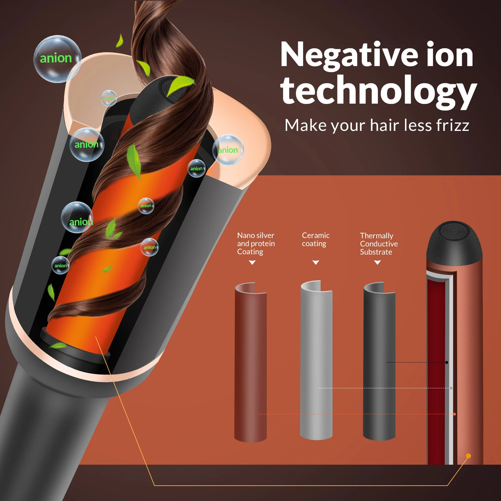 Automatically Hair Curler Automatic Looper Wavy Crimping Curl Tool Wave Roll Ferro Ringlet Loop Roller Electric Curly Waver Iron 240712