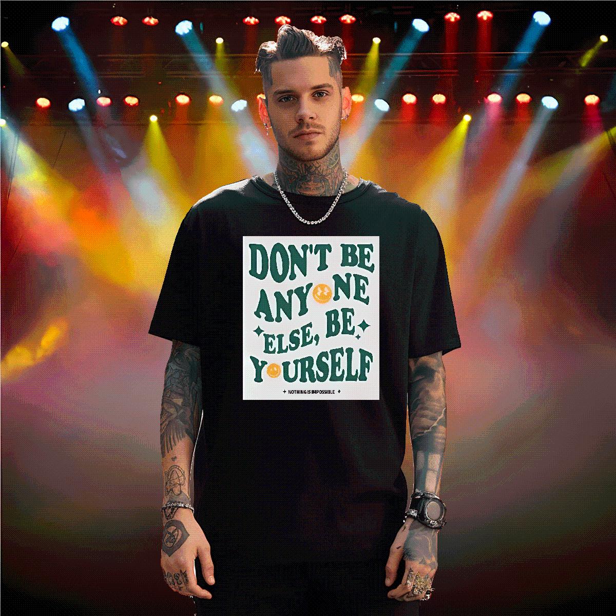 Popular Men Tees don't be any one else 230g Cotton Crew Neck Cotton Breathable Daily Outfit Man T Shirts Asian Size Custom Wear