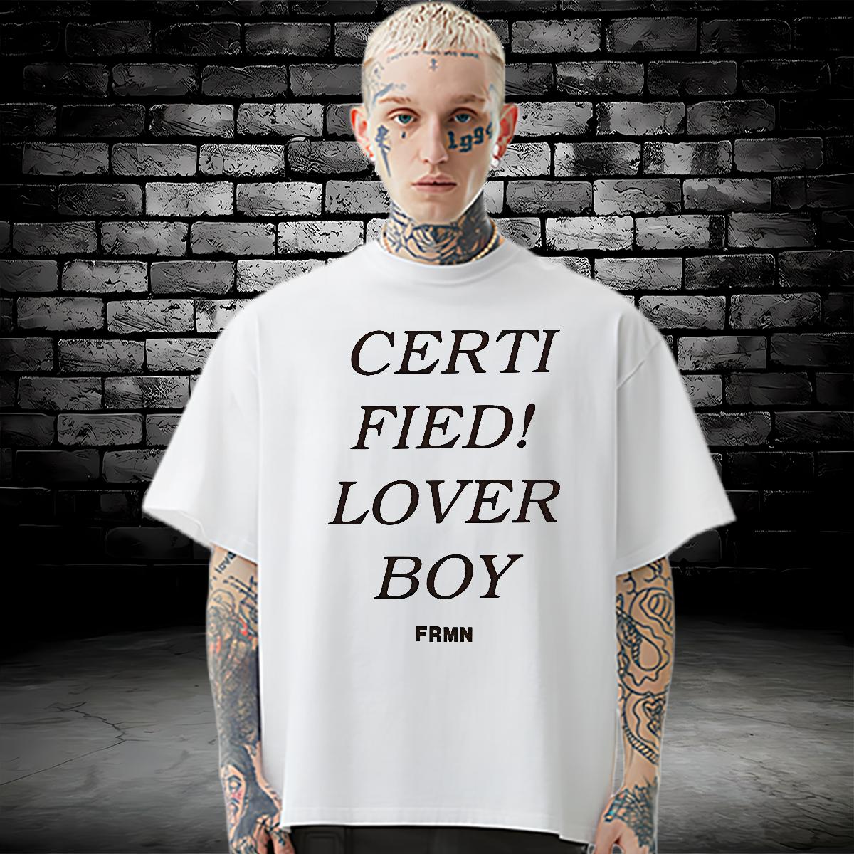 2024 DIY T-Shirts fashion 230g 100% Cotton Plus Size Cartoon Tshirts Hip Hop Street Cotton Breathable Cool Tee Shirt