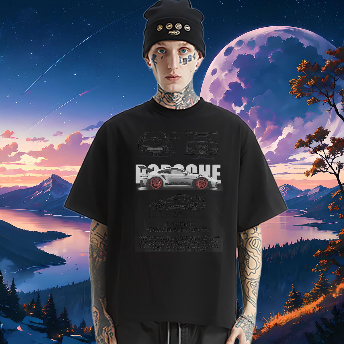 New Man T Shirts fashion 230g Cotton Custom Print Plus Size Couples T Shirts Anime Printing Street Crew Neck Cotton Breathable Cool Design Tops Tees