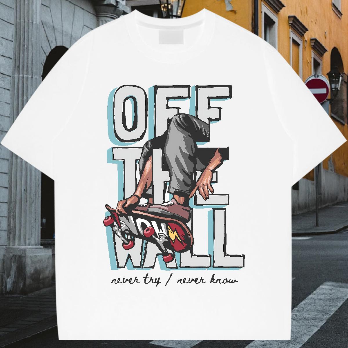 2024 DIY T shirt Graffiti Art 100% Cotton 230g Plus Size Custom Men Tops Tees Daily Outfit Cotton Breathable Short Sleeve Wholesale Tees Shirts