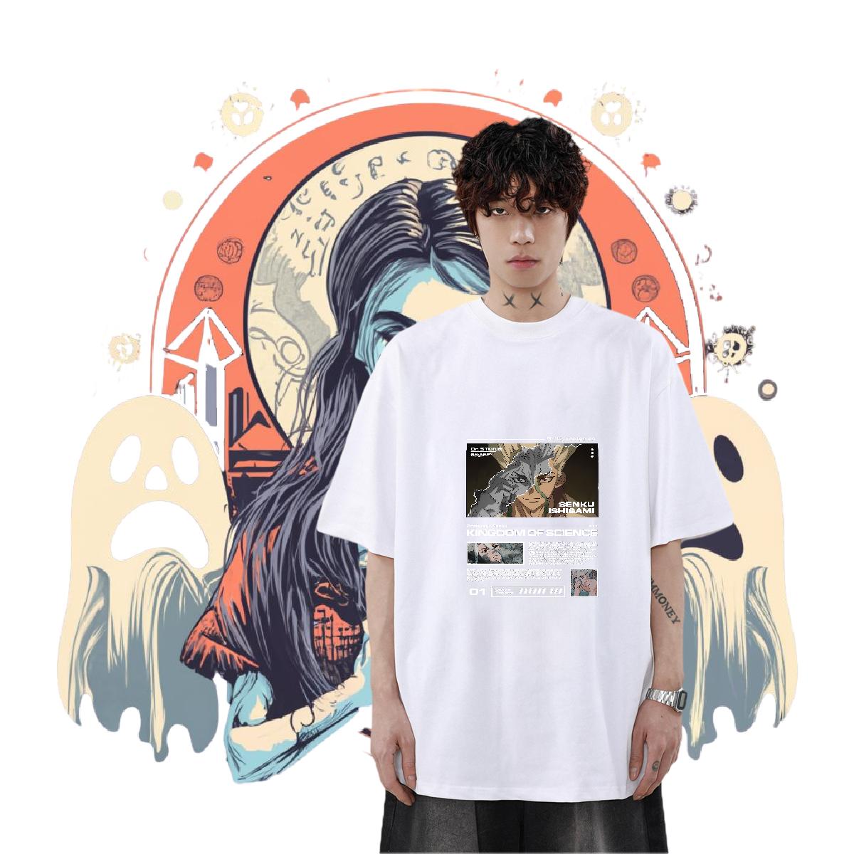 Cool Mens T Shirts High Street Hip Hop Breathable Short Sleeve Tshirt for Man Woman Brand Skull Tees