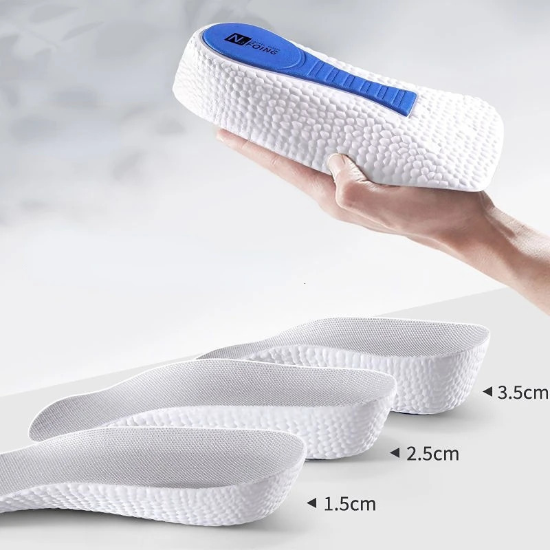 Arch Support Height Increase Insoles Light Weight Soft Elastic Lift for Men Women Shoes Pads Heighten Heel 152535 Cm 240711