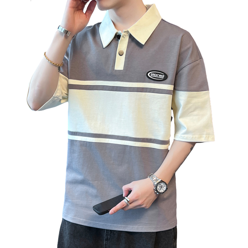 Short for summer thin flip collar men's clothing business casual half sleeved T-shirt polo shirt T
