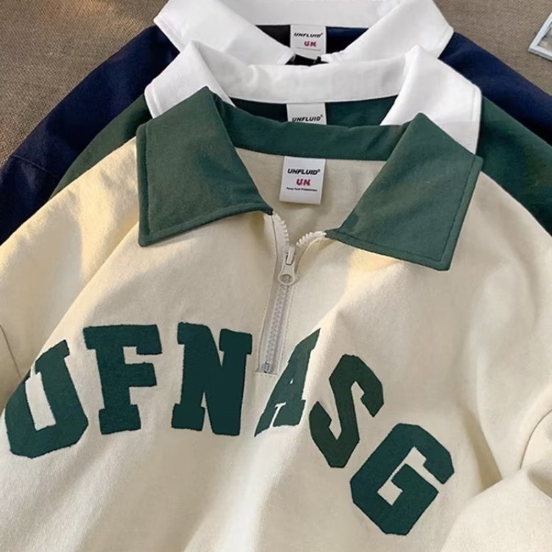 Fashionable minimalist summer polo shirt, youthful popular short sleeved ins, versatile and artistic for men, 2023 new model