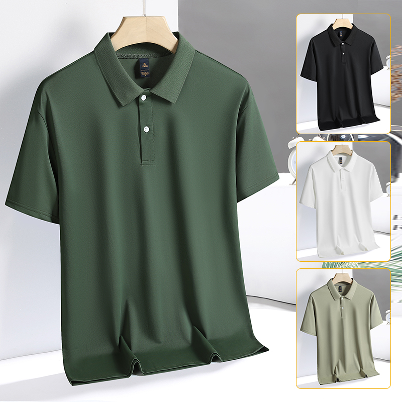 Self operated warehouse 2024 T-shirt, middle-aged and elderly men's clothing, lapel short sleeved summer new POLO shirt for men