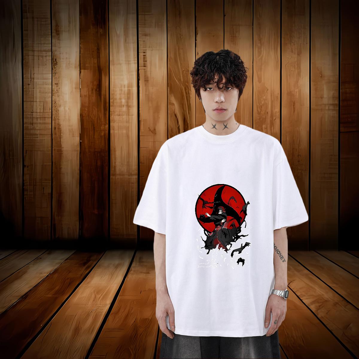 Brand Men T Shirts White Plus Size Tshirt for Man Woman Anime Printing Street Cotton Breathable Soft Unisex Clothes