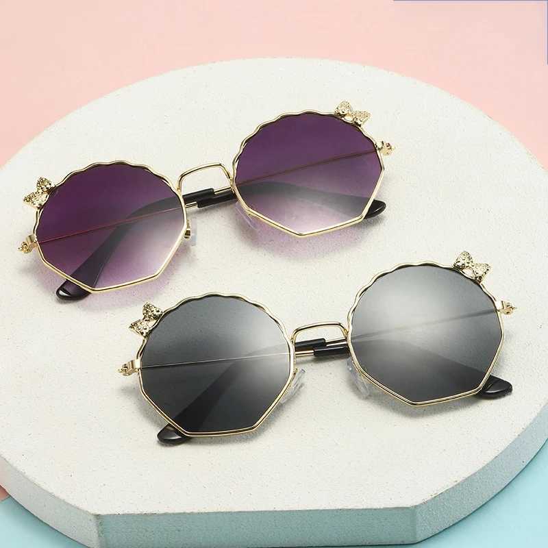 Sunglasses New Kids Alloy Personalized Street Photography UV400 Sunglasses Boys Girls Outdoor Sun Protection Sunglasses Children Glasses