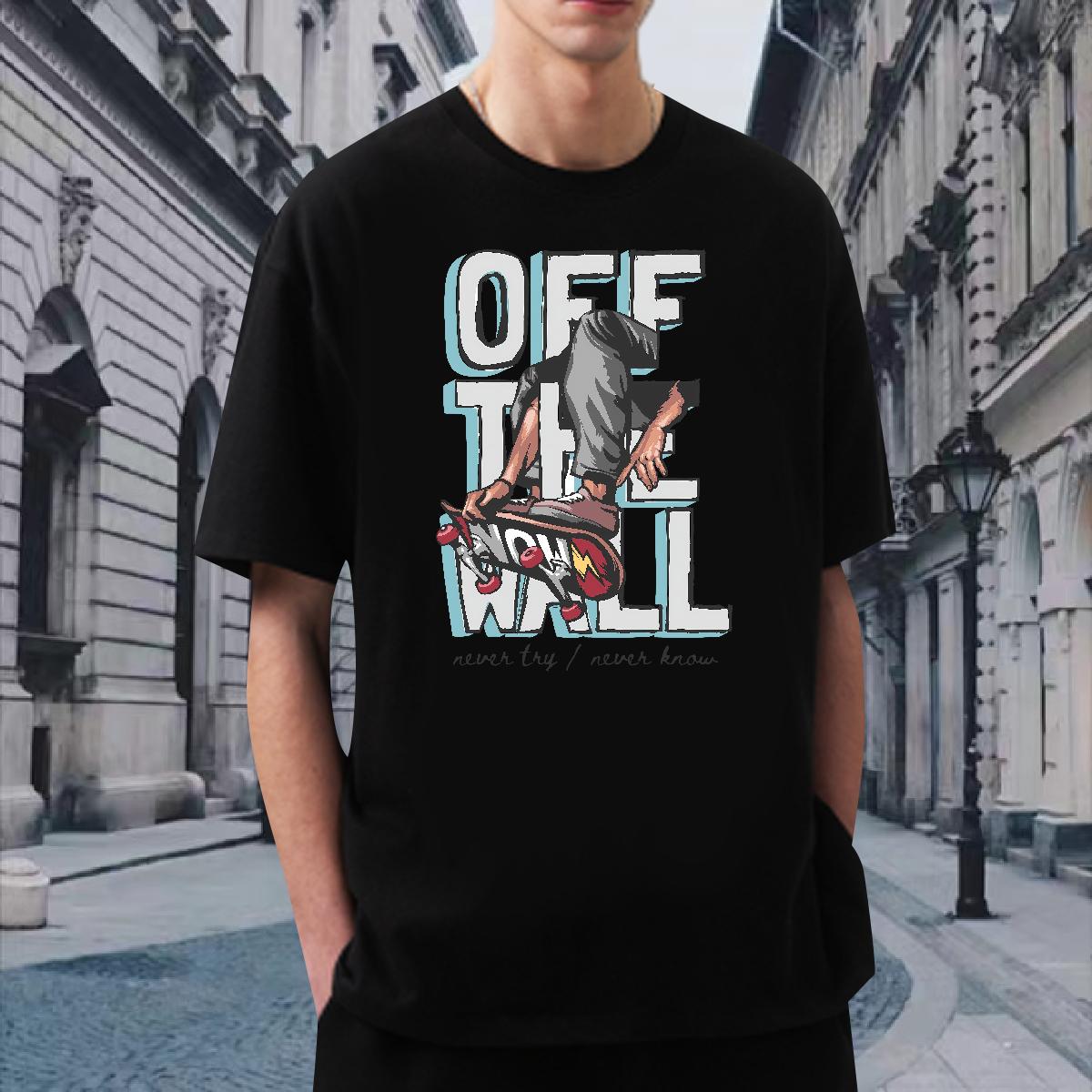 Wholesale Mens T Shirts Graffiti Art 230g 100% Cotton Cartoon Print Tshirts Street 180g Cotton Loose Top Tees