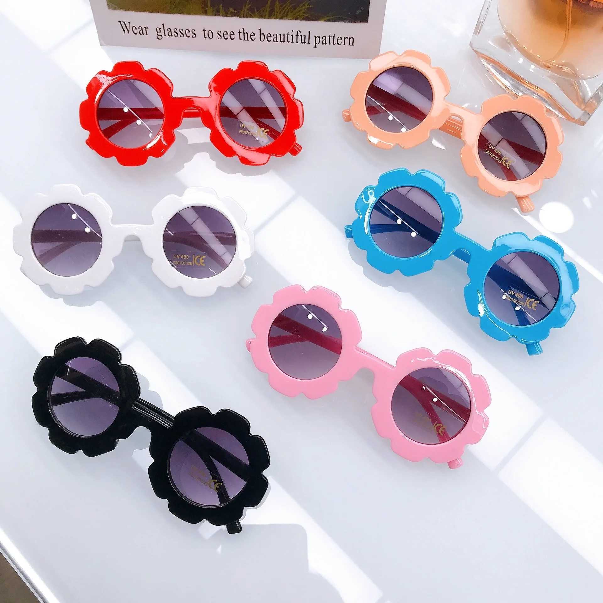 Sunglasses New Childrens Sunflowers Fresh Summer Glasses Baby Sunglasses Sun Protection Super Cute Sunglasses