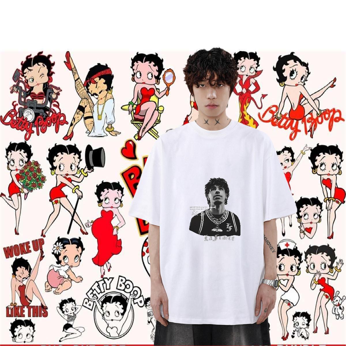 Loose Men Tshirts Breathable Short Sleeve Hip Hop Street T-Shirts Floral Print Customized Clothes