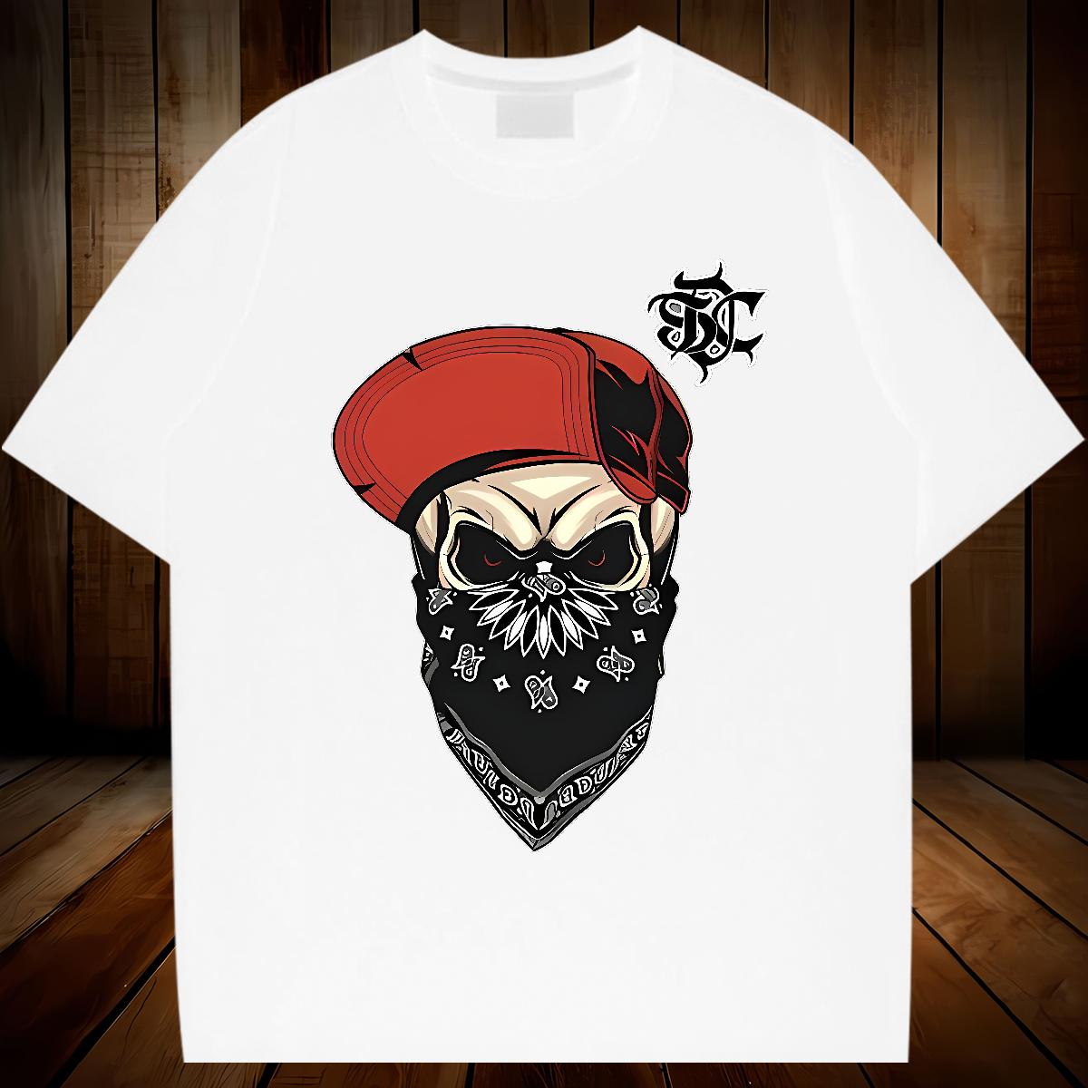 2024 Summer Mens T Shirts FATION 230g Cotton Custom Printed Tshirts Casual Daily Wear Breathable Crew Neck Cotton Comfortable Clothes