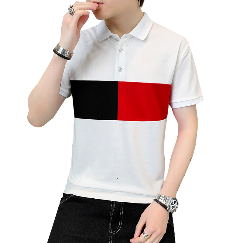 2024 Short Summer POLO Shirt Trendy and Handsome Flip Collar Half sleeved Top Men's