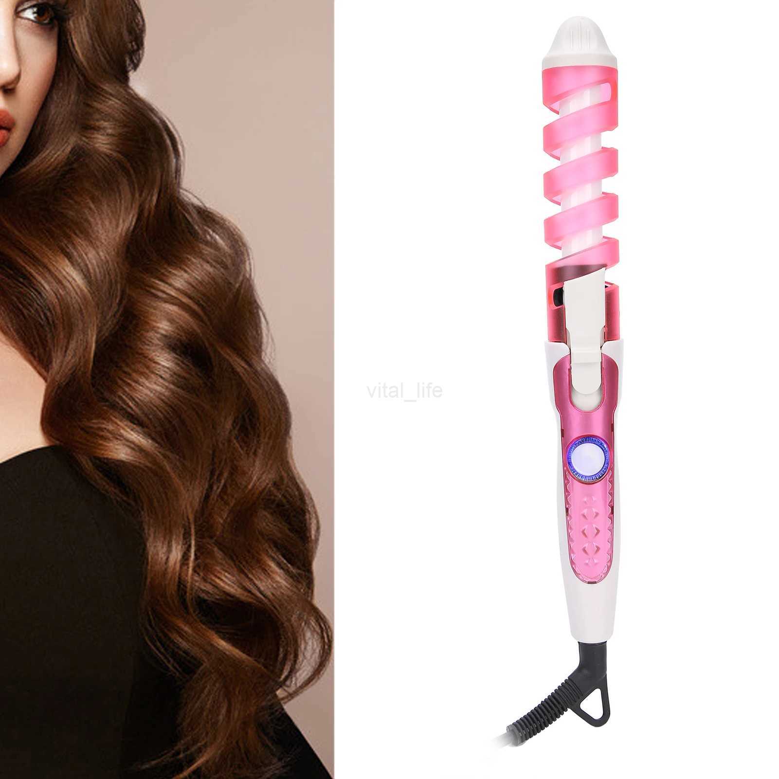 Electric Hair Curler Electric Hair Curling Wand Spiral Hair Curler Curling Iron Hairstyling Tool 110240V Spiral Curling IronCL240716