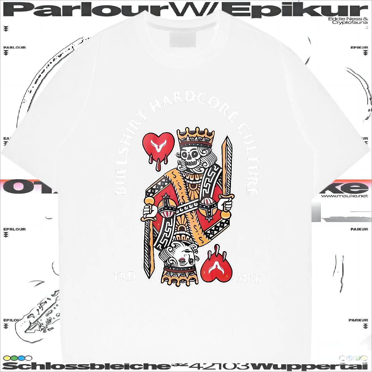 DIY Customized T Shirt For Man fashion 230g Cotton Skull Street Wear Men Tops Tees Cotton Breathable Wholesale