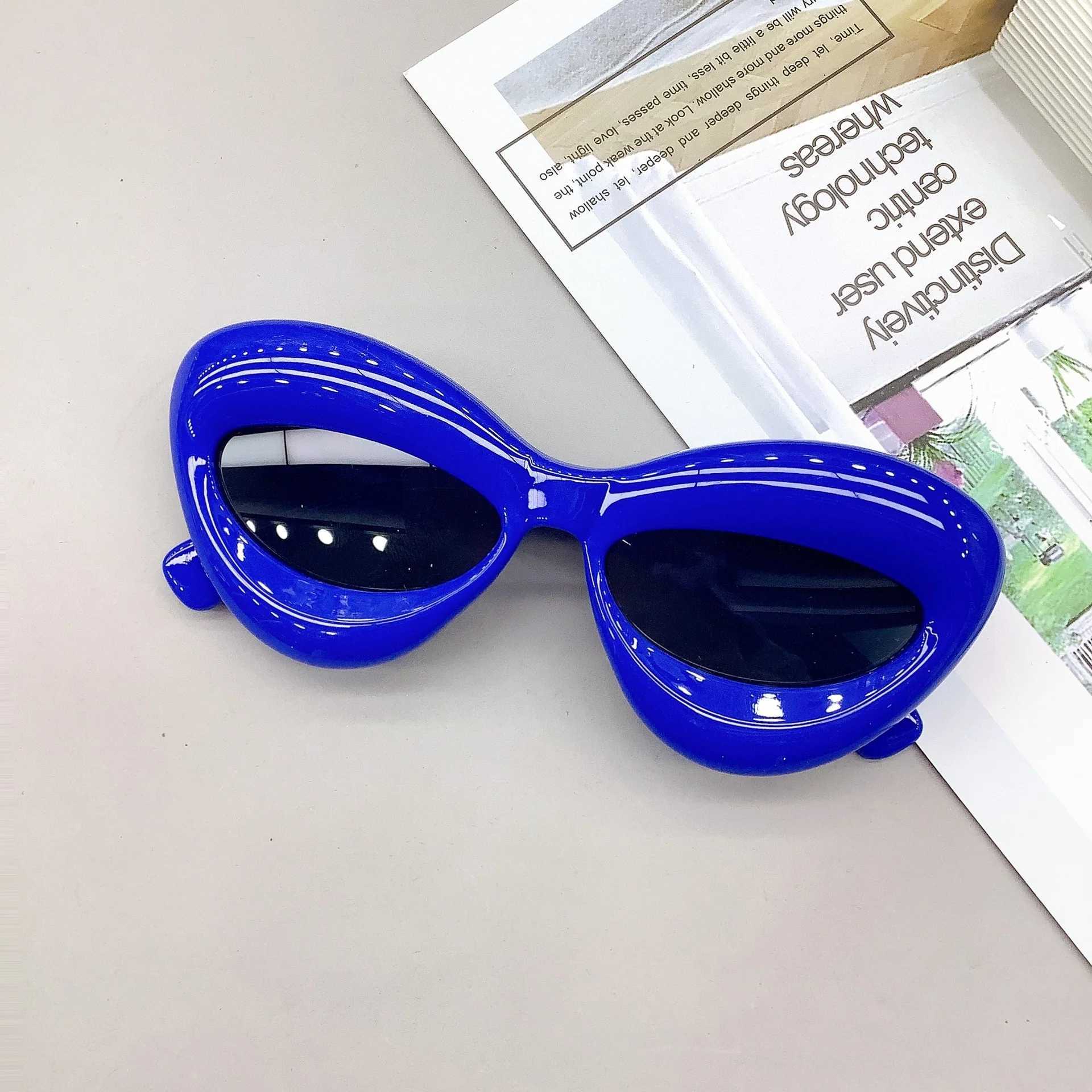 Sunglasses 2023 new cat-eye adult sunglasses fashion INS style candy color sunglasses versatile glasses female