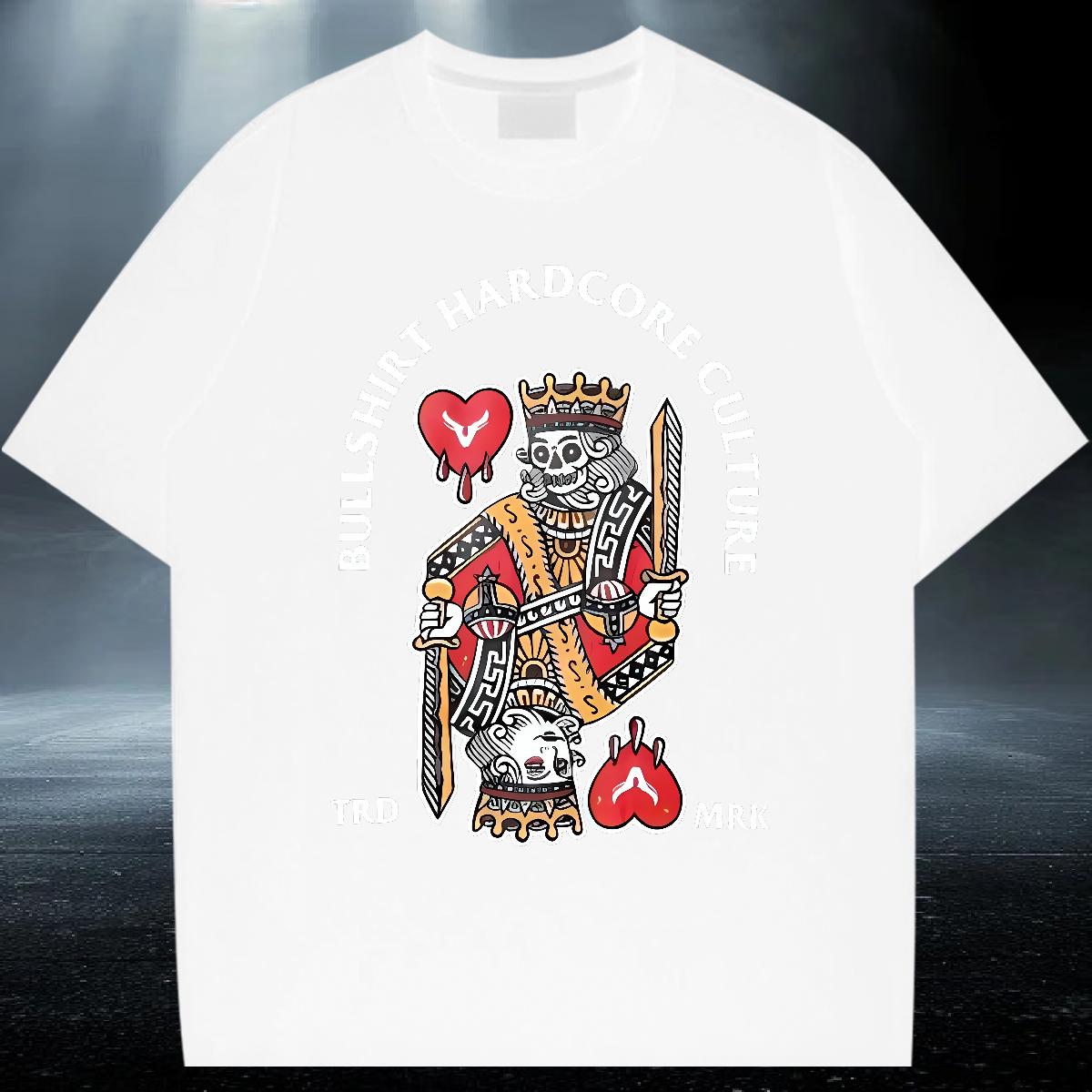 High Quality T Shirts Men fashion 230g 100% Cotton Sport O-Neck Short Sleeve Cotton Men Clothes T-Shirt 2024 Cartoon Printing S-4XL Clothings