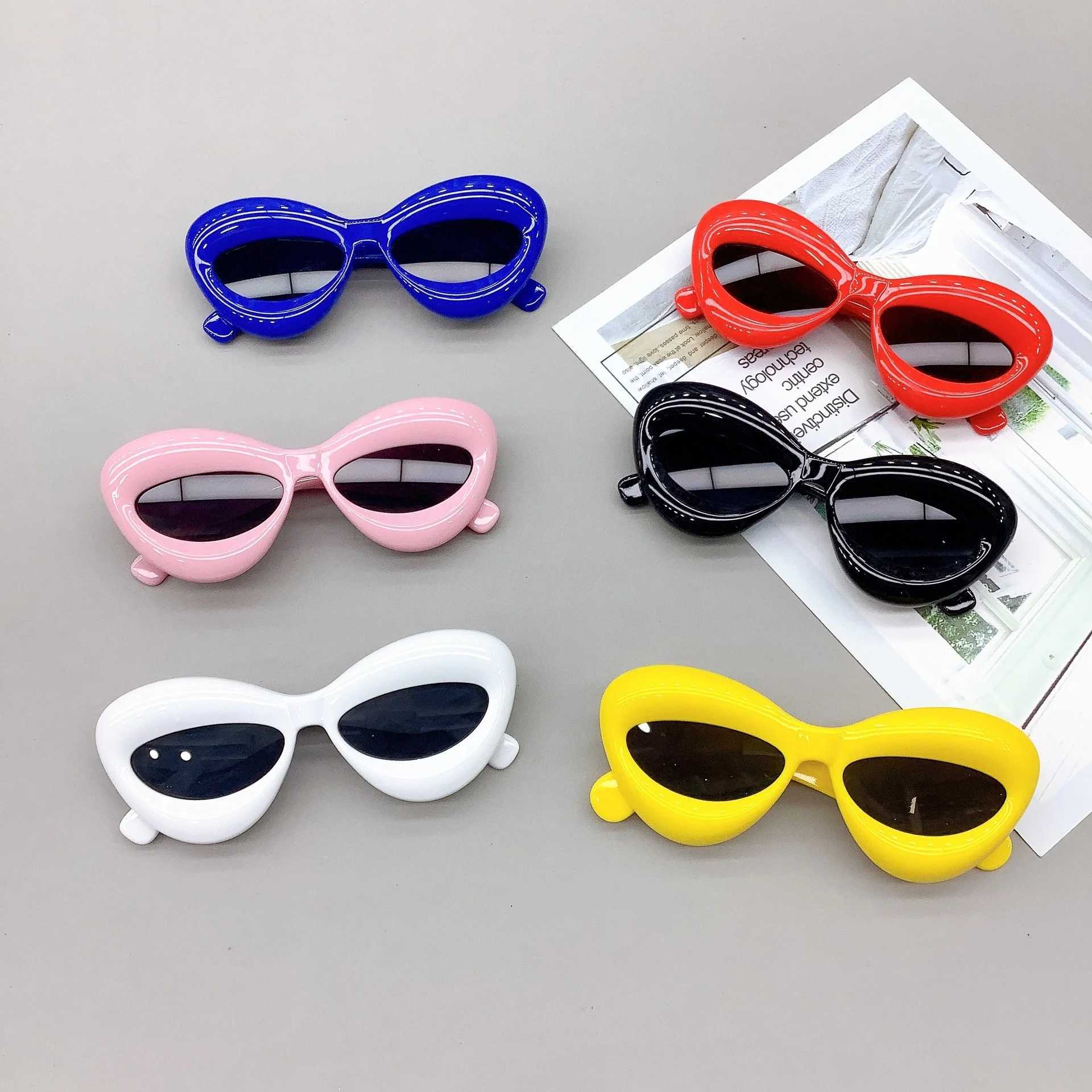 Sunglasses 2023 new cat-eye adult sunglasses fashion INS style candy color sunglasses versatile glasses female