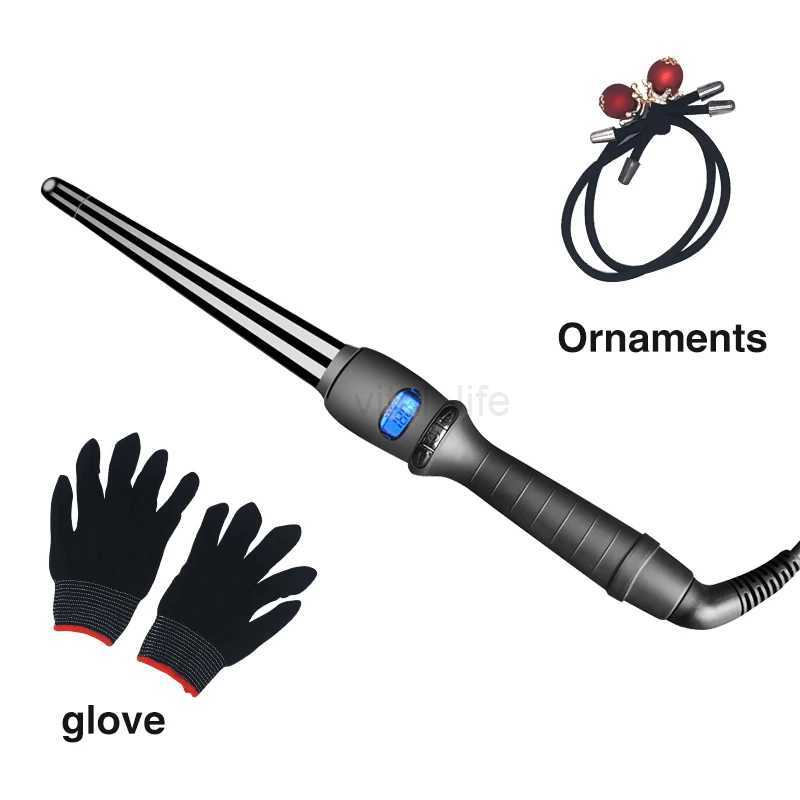 2020 Package sale LCD single cone hair curlers horn head pear electric wave perm rod does not hurt power generation coilCL240716