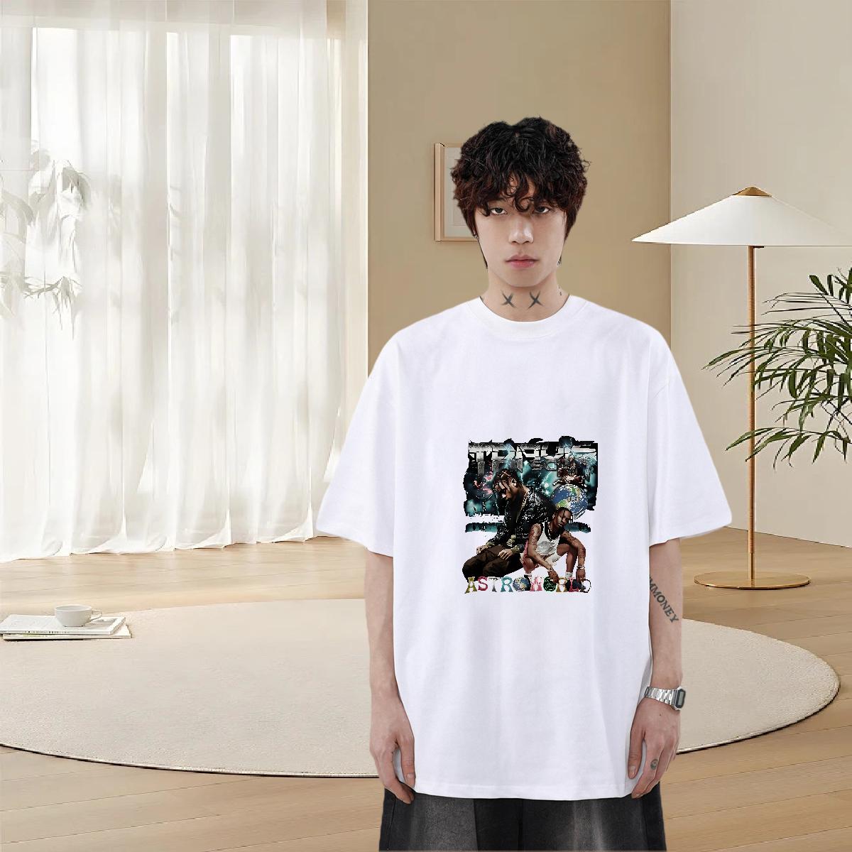 Comfortable Man T Shirts Street Casual Short sleeve Cotton Soft Men Clothes T-Shirt 2024 DIY Customized Print Tee Shirt