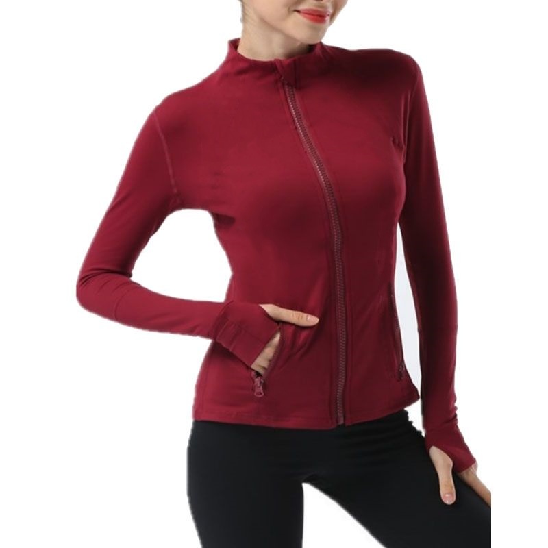 womens quick dry zip up yoga designer jacket solid color workout top activewear sports coat fiess sweatshirt for yoga fitness running gym