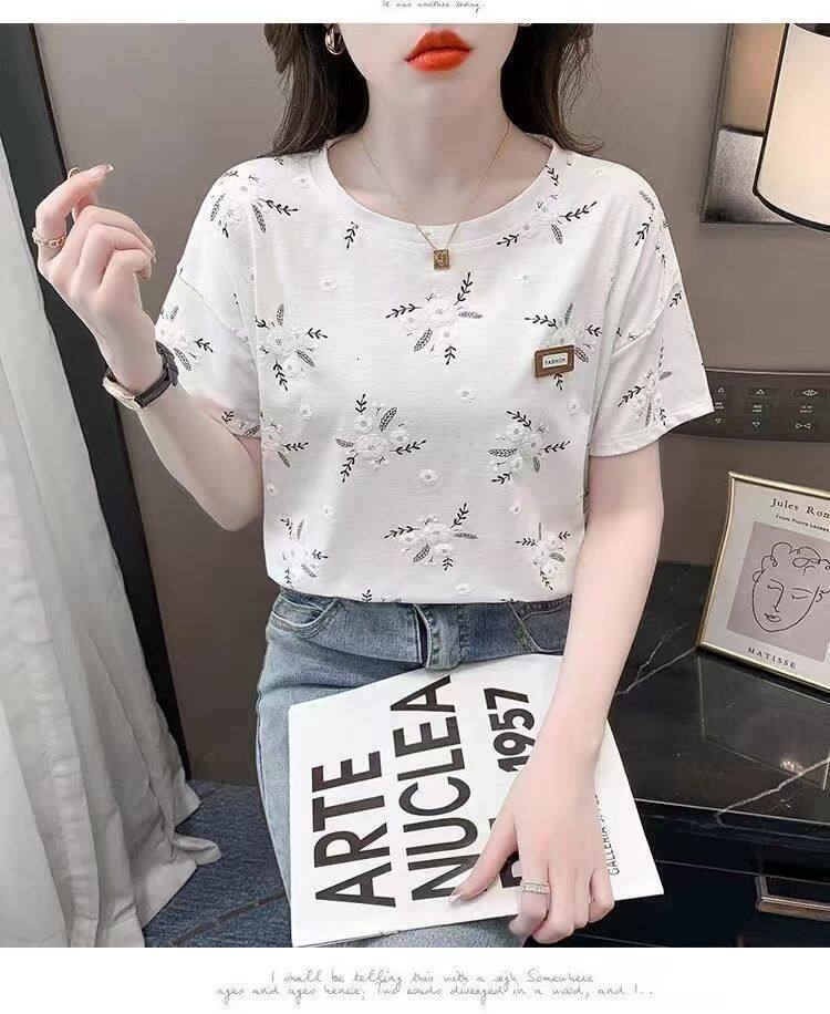 Designer Women's Short Sleeve 2024 Summer Short Sleeve Women's T-shirt Multi functional Loose Casual Top Sports Breathable Top