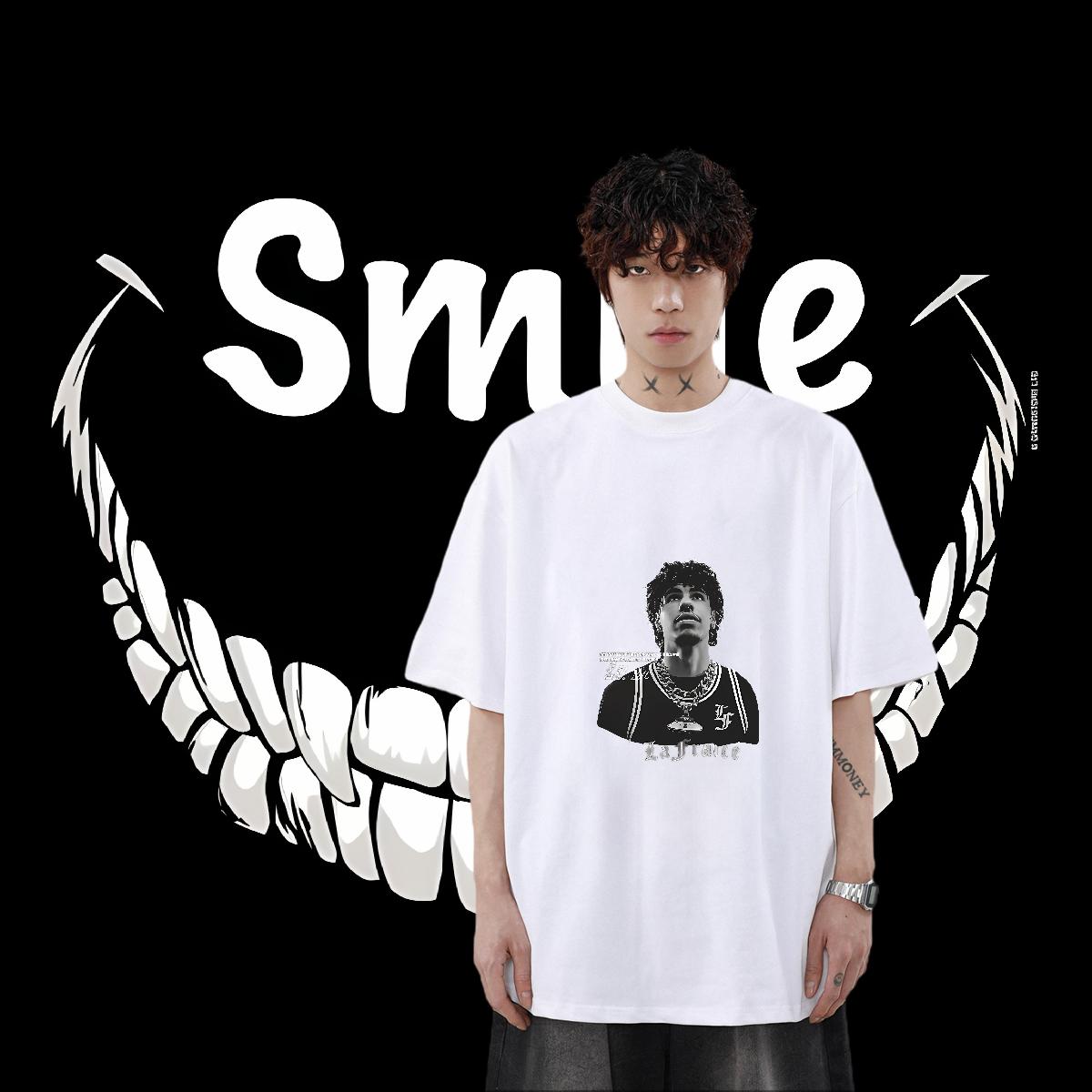 Customized T-Shirts for Men Black White Men Clothes T-Shirt Beach 180g Cotton Soft Tops