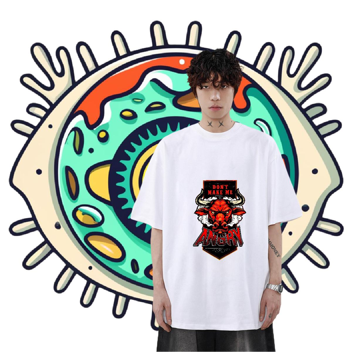 New Designer T Shirt For Man Cartoon Print Tshirts Home Outdoor Short sleeve Cotton Soft Loose Fit Wear