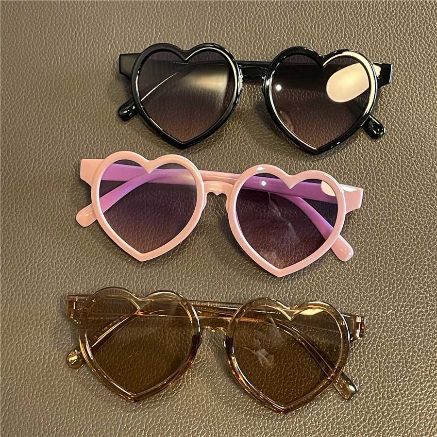 Sunglasses Love gradient childrens sunglasses baby sunglasses candy colored glasses heart shaped glasses jelly colored sunglasses