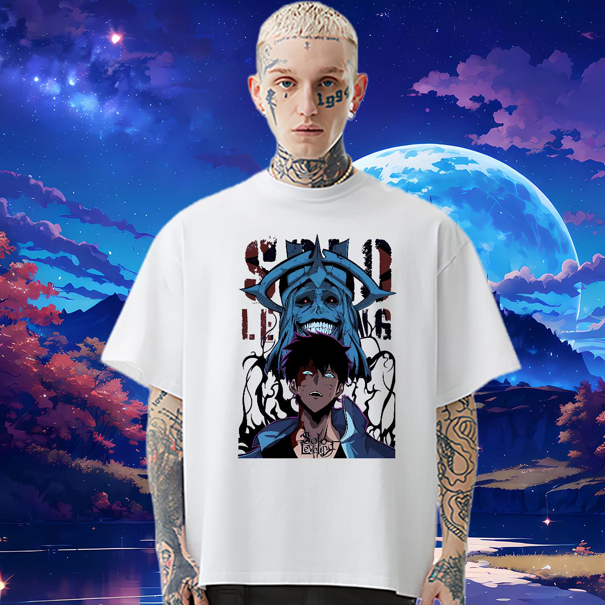 Fashion New T Shirts Men fashion 230g Cotton DIY Logo Tshirt for Man Woman Anime Printing Street Short Sleeve Cotton O-Neck Soft Tshirts