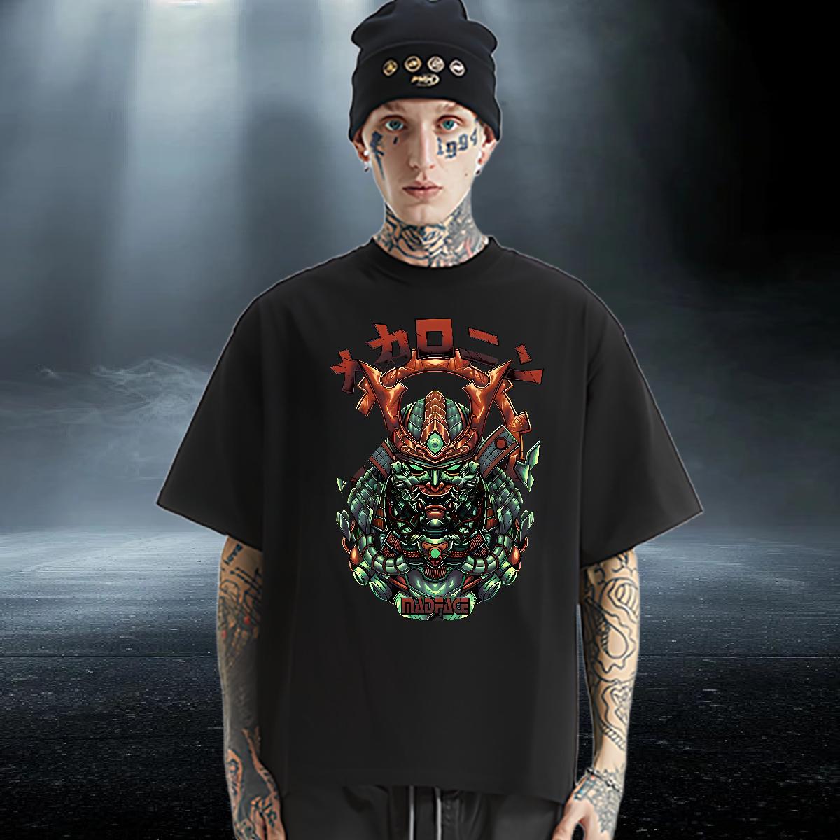 Classic Man T Shirts fashion 230g Cotton Anime Printing Street Breathable Crew Neck Couples T Shirts DIY Asian Size Tshirts