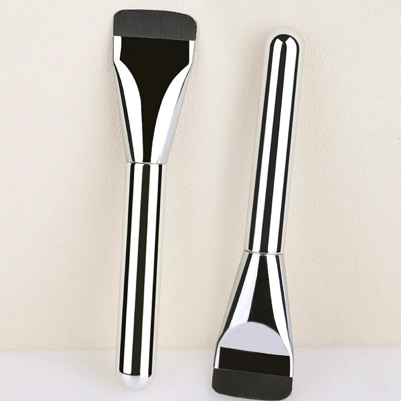 Single line basic brush ultra-thin traceless concealer brush mask brush flat head powder free soft hair beauty tool cosmetic brush 240715