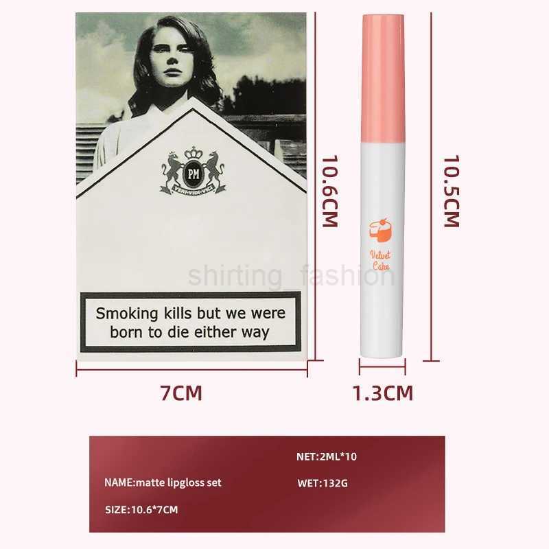 10 Colors Women Lana Del Rey Matte Lipstick Kits Lipstick 24 Hour Lasting Lip Tint Stain Set Waterproof Glossy Make Up LipsticksCL240716