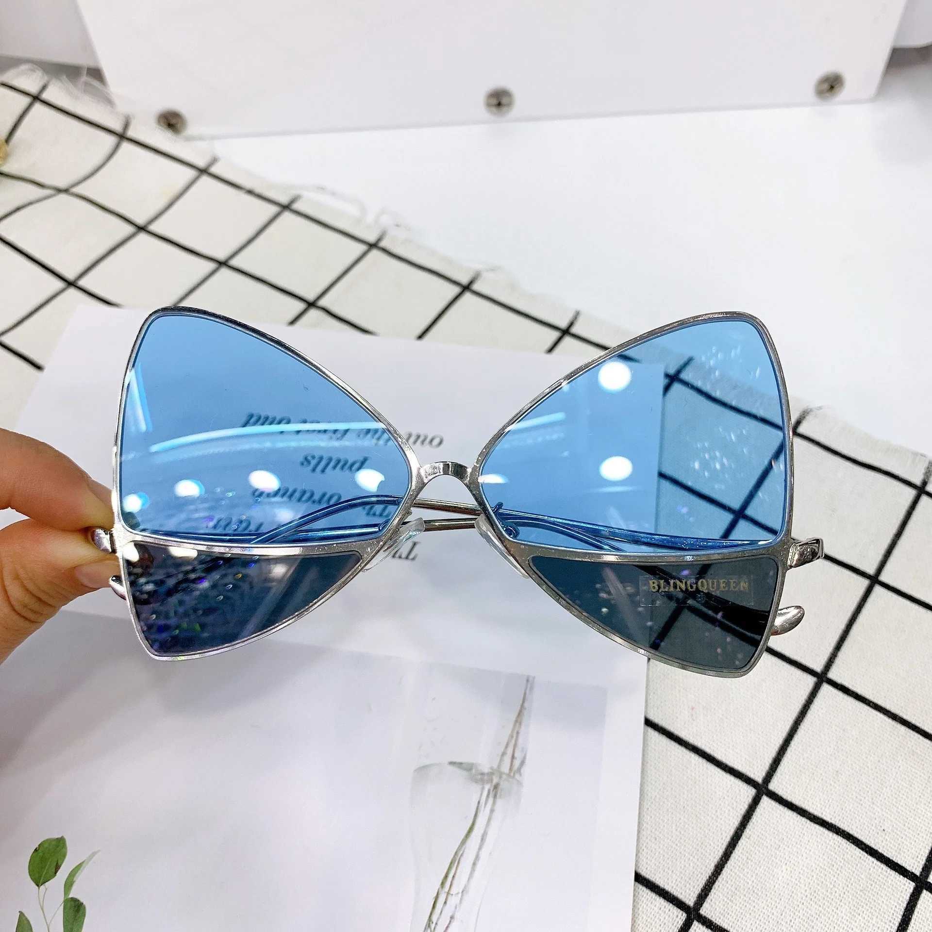 Sunglasses metal New child style parent frame personalized butterfly childrens Sunglasses ocean film trend Street Photo cool glasses B103