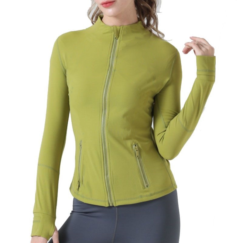 womens quick dry zip up yoga designer jacket solid color workout top activewear sports coat fiess sweatshirt for yoga fitness running gym