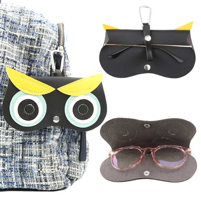 Sunglasses 2022 Children Cute Cartoon PU Leather Sunglasses Case Portable Eyeglasses Bag Storage Protection Glasses Case Kids