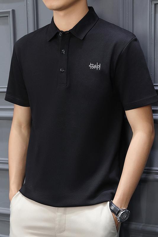 2024 Summer New Short sleeved POLO Shirt Simple Embroidered Polo Neck T-shirt Trendy Men's Top