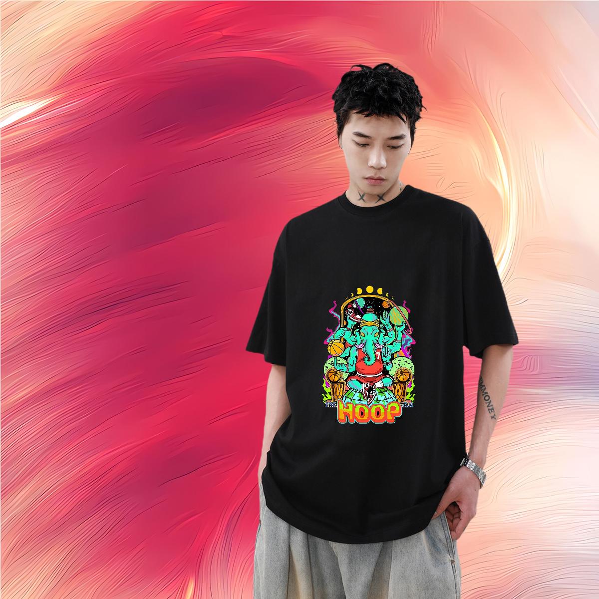 2024 DIY Man T Shirts Custom Men Clothes T-Shirt Street Casual O-Neck Short Sleeve Cotton Loose Fit Tops