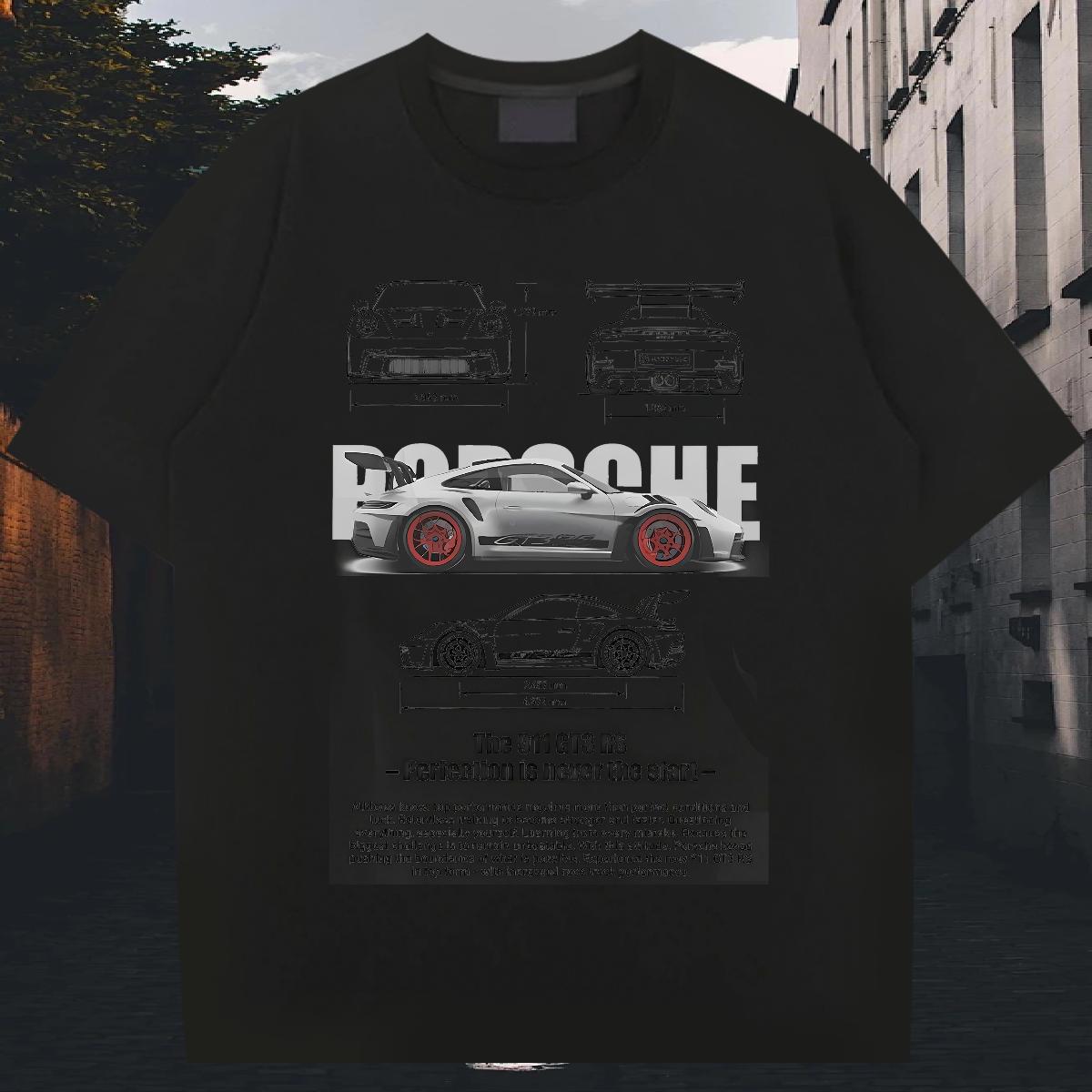 Popular T-Shirts for Men fashion 230g Cotton Anime Printing Street Cotton Breathable Tshirts Classic Casual Customized Print Tees