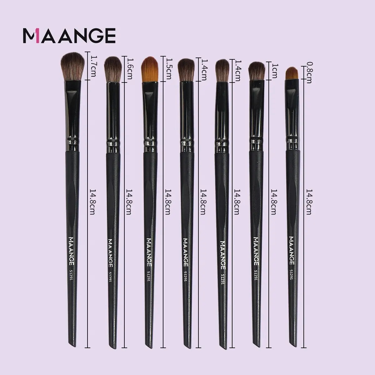 MAANGE eye shadow Makeup Brush Kit 7pcs eye shadow Makeup Brush Set Mixed Soft Synthetic Bristle Lip Brush Cosmetic Beauty Tool 240715