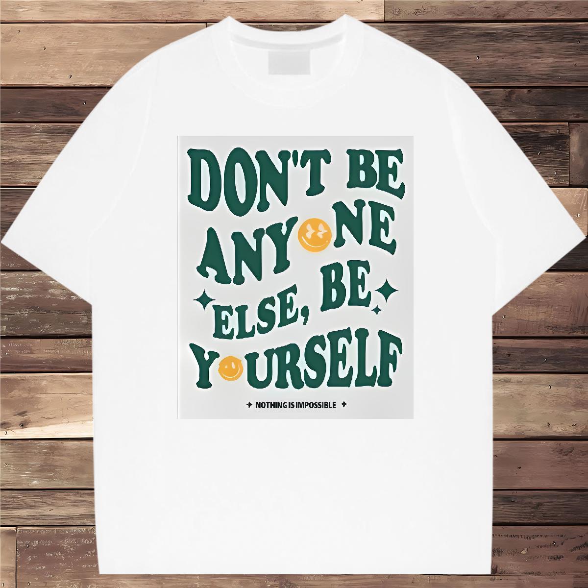 Designer Men Clothes T-Shirt nothing is impossible 230g 100% Cotton Cotton Breathable Street T-Shirts for Men Plus Size Custom Classic Casual Tees