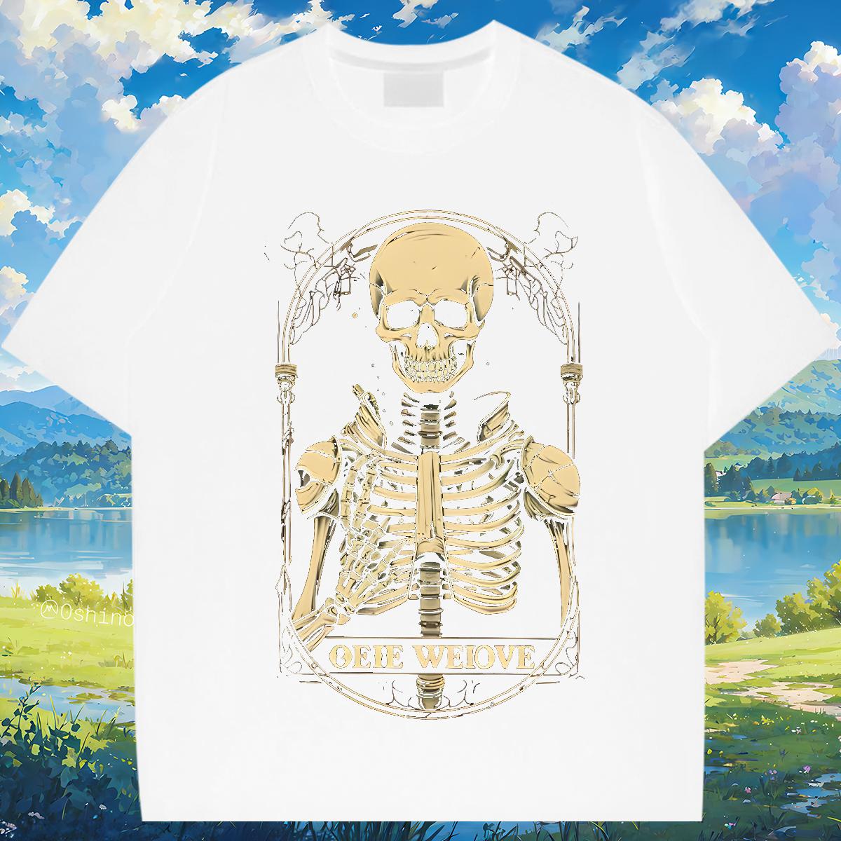 High Quality T-Shirts CY-240704056 230g 100% Cotton High Street Hip Hop 180g Cotton Men Tops Tees Stylist DIY Printed Tops Shirt