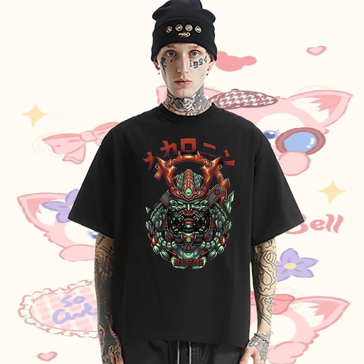 Customized T-Shirts fashion 230g 100% Cotton Custom Cartoon Street wear Hip Hop Men Tees Crew Neck Cotton Classic