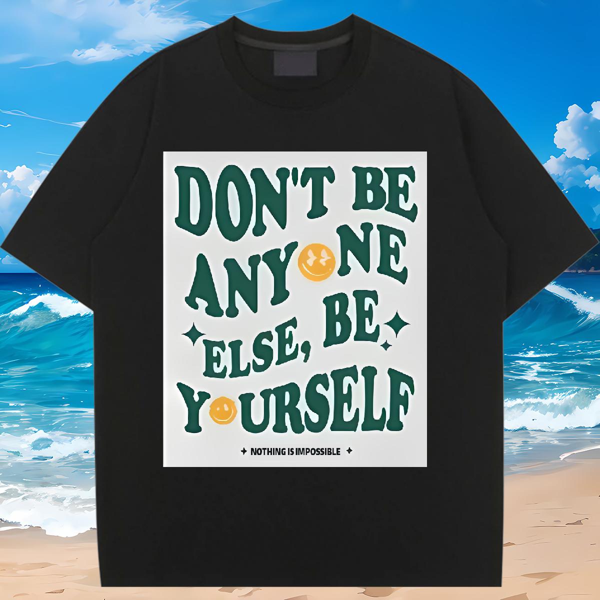 Brand Women T Shirts Crew Neck Cotton Breathable nothing is impossible 100% Cotton 230g Casual Beach Woman Tshirt Cartoon Anime High quality Polos